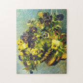 Korb des Stiefmütterchens auf einer Tabelle Puzzle (Vertikal)