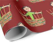 Korb Flechten Geschenkpapier (Rolleneckpunkt)