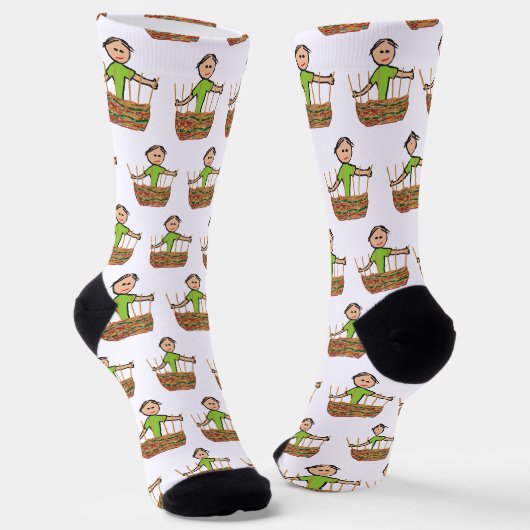 Korb Flechten Socken (Gewinkelt)