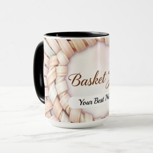 Korb Freude Weben Tasse (Vorderseite Links)
