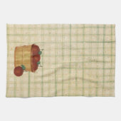 Korb mit Äpfeln Küchentuch (Horizontal)