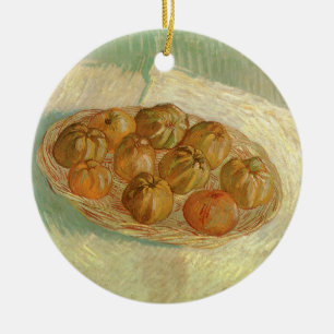 Korb mit Äpfeln Stillleben von Vincent van Gogh Keramikornament