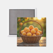 Korb mit Aprikosen Magnet (Vorderseite/Rückseite)