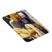 Korb mit Croissants und Schokoladenbrot. Magnet (Rechte Seite)