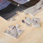 Korb mit Croissants und Schokoladenbrot. Puzzle (Seite)