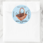 Korb mit deplorablen Wörtern Runder Aufkleber (Tasche)