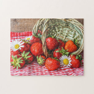 Korb mit Erdbeeren Puzzle