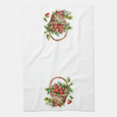 Korb mit frischen Erdbeeren Geschirrtuch (Vertikal)