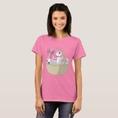 Korb mit Kätzchen T-Shirt (Vorne ganz)