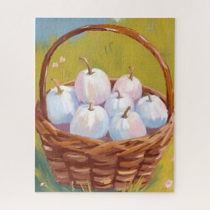 Korb mit Kürbissen   Wasserfarben Herbst Puzzle