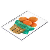 Korb mit Orangen Notizblock (Linke Seite)