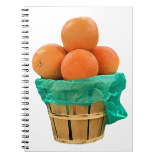 Korb mit Orangen Notizblock