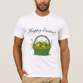 Korb mit Ostereiern | Frohe Ostern T-Shirt (Vorderseite)