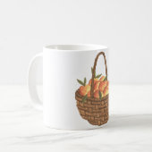 Korb mit Pfirsichen Kaffeetasse (Vorderseite Links)