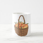 Korb mit Pfirsichen Kaffeetasse (Mittel)