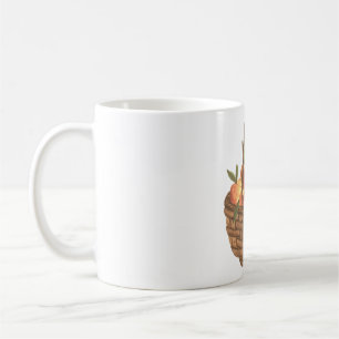 Korb mit Pfirsichen Kaffeetasse