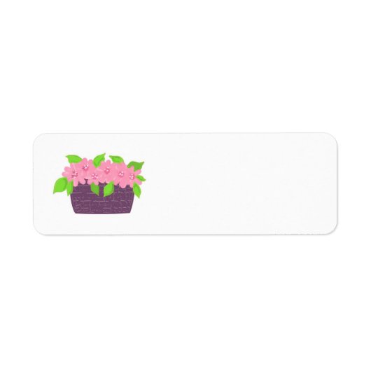 Korb mit rosa Blumen (Vorne)