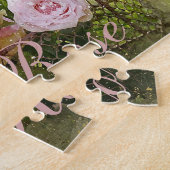 Korb mit rosa Rosen Puzzle (Seite)