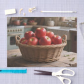Korb mit roten Äpfeln Seidenpapier (Handwerk)