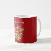 Korb mit roten Erdbeeren Kaffeetasse (VorderseiteRechts)