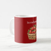 Korb mit roten Erdbeeren Kaffeetasse (Vorderseite Links)