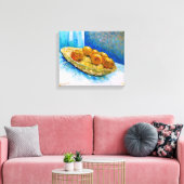 Korb mit Six Orangen Van Gogh Fine Art Leinwanddruck (Insitu (Wohnzimmer))