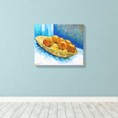 Korb mit Six Orangen Van Gogh Fine Art Leinwanddruck (Insitu (Holzboden))