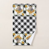 Korb mit Sonnenblumen Badehandtuch Set (Handtuch)