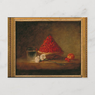 Korb mit Walderdbeeren, c.1761 Postkarte