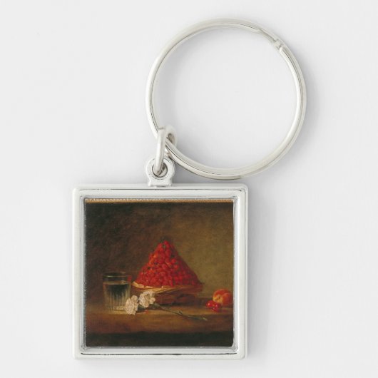 Korb mit Walderdbeeren, c.1761 Schlüsselanhänger (Vorne)