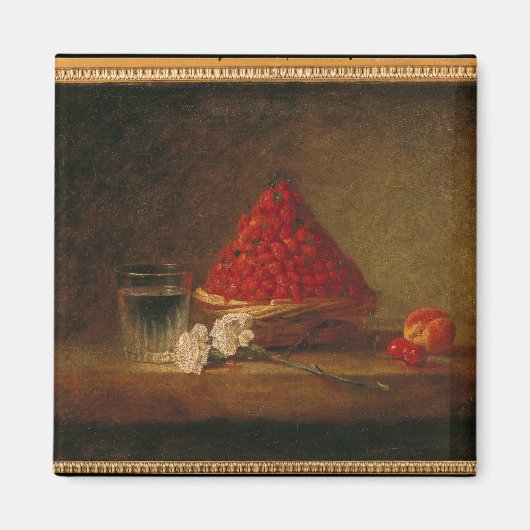 Korb mit Wilden Erdbeeren, c.1761 Magnet (Vorne)