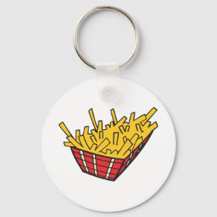 Korb Pommes frites Schlüsselanhänger