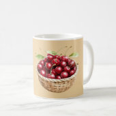 Korb Schale Kirschen Kaffeetasse (VorderseiteRechts)