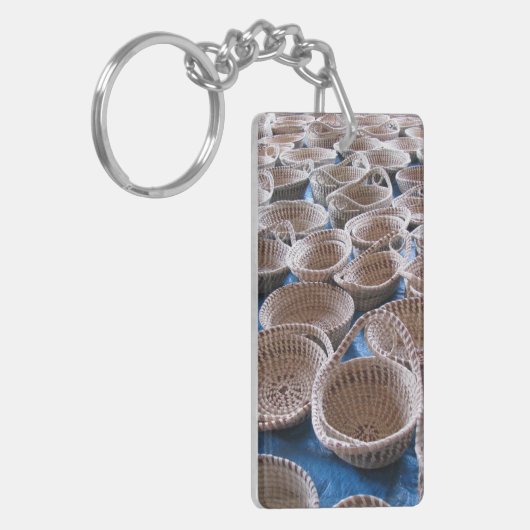 Korb-Schlüsselanhänger Charleston Sc Sweetgrass Schlüsselanhänger (Vorderseite links)