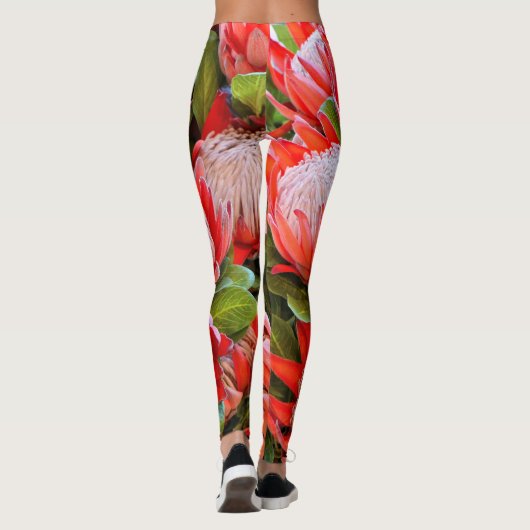 Korb südafrikanischer Proteas Leggings (Rückseite)