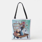 Korb und Blumen Sommer Stimmung Tasche (Rückseite)