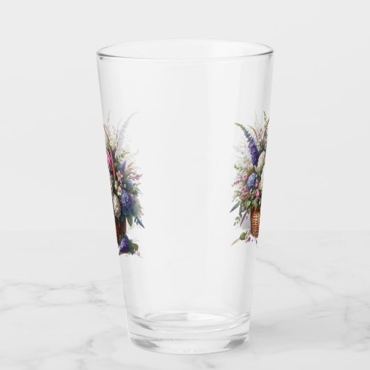 Korb voller Blume Glas (Rechts)