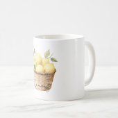 Korb voller Zitronen Kaffeetasse (VorderseiteRechts)