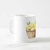Korb voller Zitronen Kaffeetasse (Vorderseite Links)