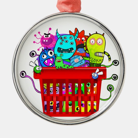 Korb vom entzückenden Deplorables Deplorables Silbernes Ornament (Vorne)