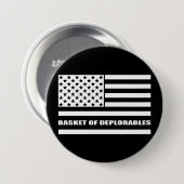Korb von Deplorables amerikanischer Flagge Button (Vorne & Hinten)