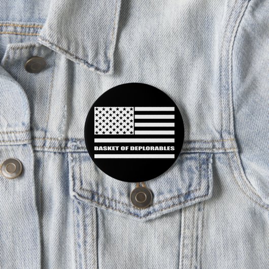 Korb von Deplorables amerikanischer Flagge Button (Beispiel)
