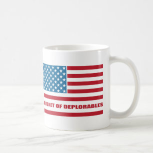Korb von Deplorables amerikanischer Flagge Kaffeetasse