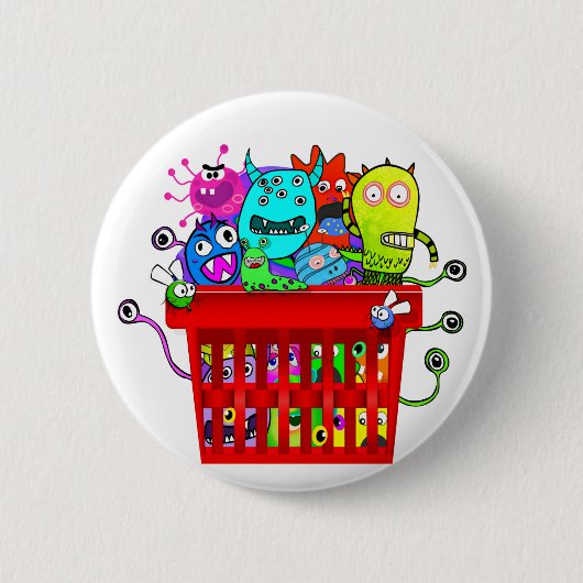 Korb von Deplorables, entzückendes bedauernswertes Button (Vorderseite)