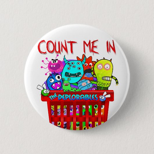 Korb von Deplorables, zählen mich herein Button (Vorderseite)