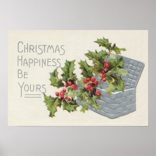 Korb von Holly Winterberry Poster (Vorne)