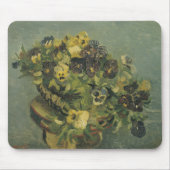 Korb von Stiefmütterchen Mousepad (Vorne)