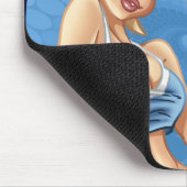 Korbball Mädchen Mousepad (Ecke)
