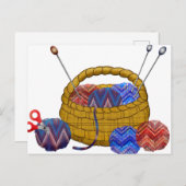 Körbchen aus Garnknitternadeln Crochet Craft Postkarte (Vorne/Hinten)