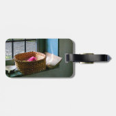 Körbchen mit Garn Gepäckanhänger (Rückseite horizontal)
